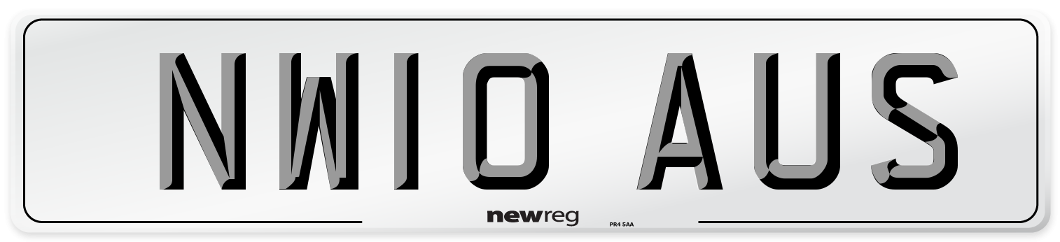 NW10 AUS Number Plate from New Reg